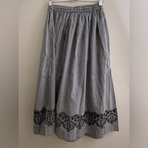 Anthropologie Damson Madder Keeley Midi Skirt size 2 new nwt black color - Picture 6 of 9